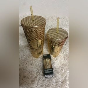 Starbucks Gold Chrome Holiday set of 3